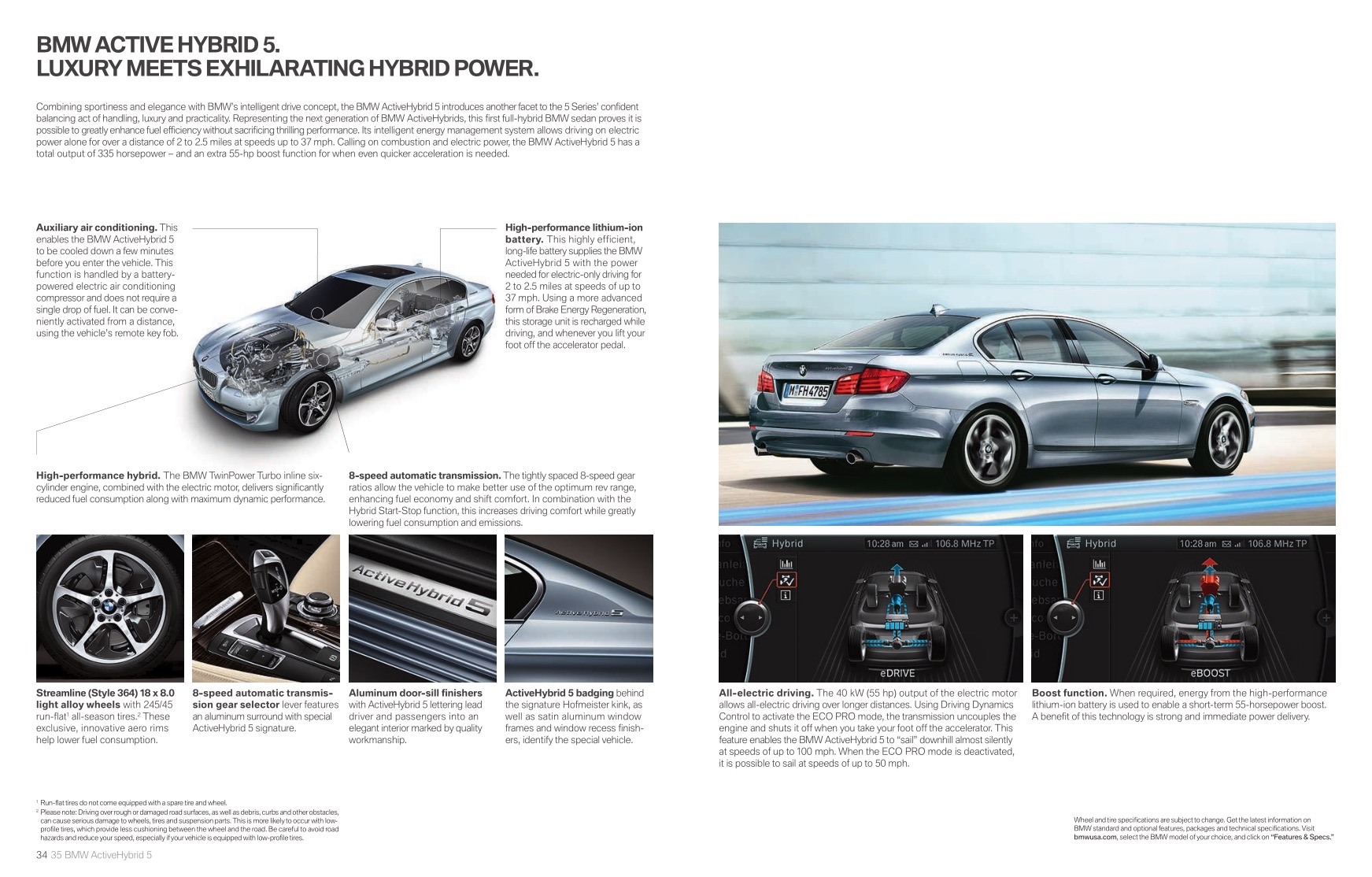 2013 BMW 5-Series Brochure Page 1